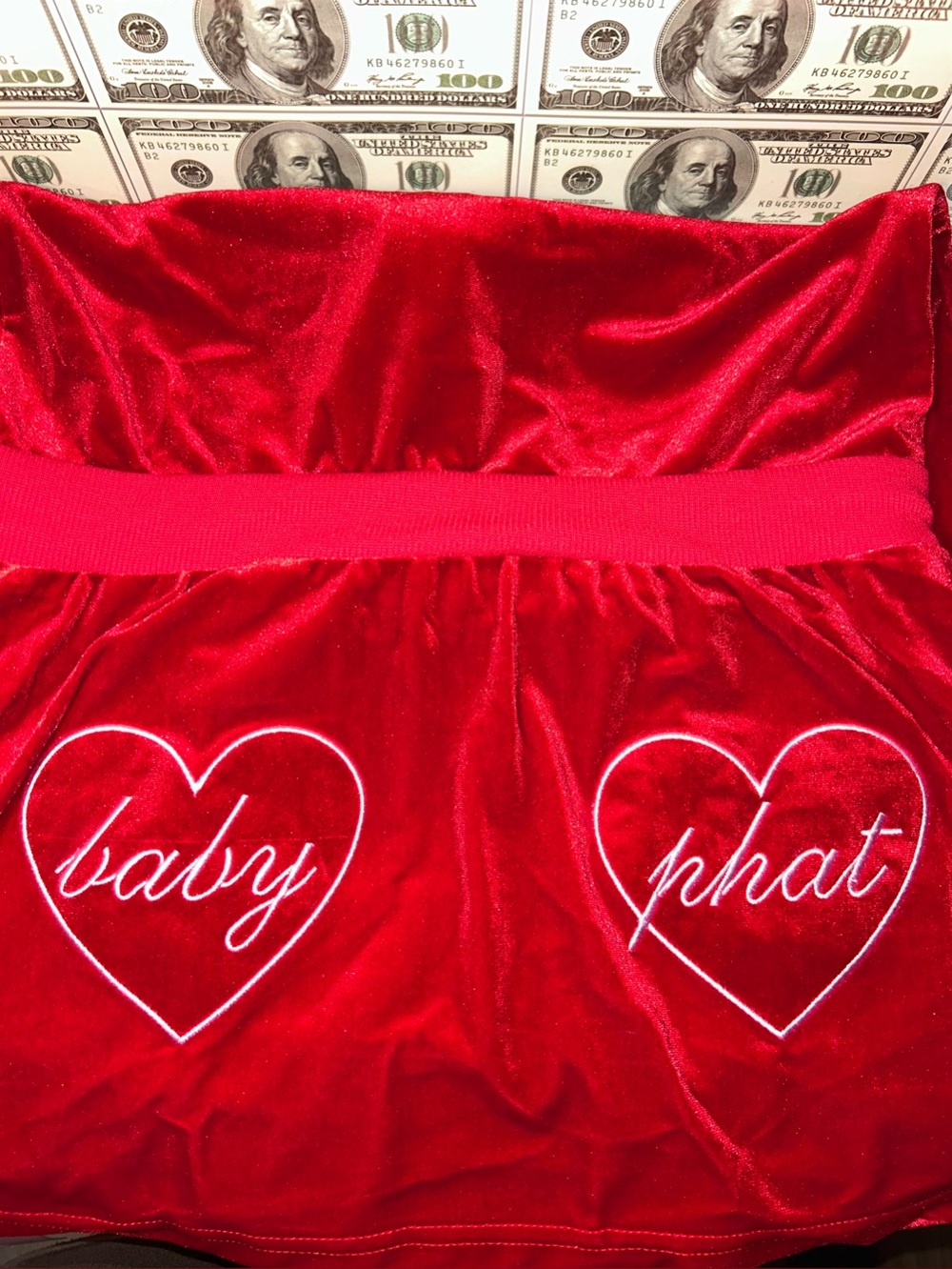 Baby Phat Red Velour Mini Dress Zip-Up tracksuit. - Picture 2 of 5